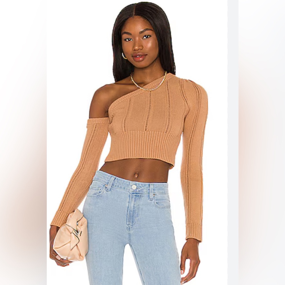 Revolves Majorelle Cortu Landau Sweater in Camel